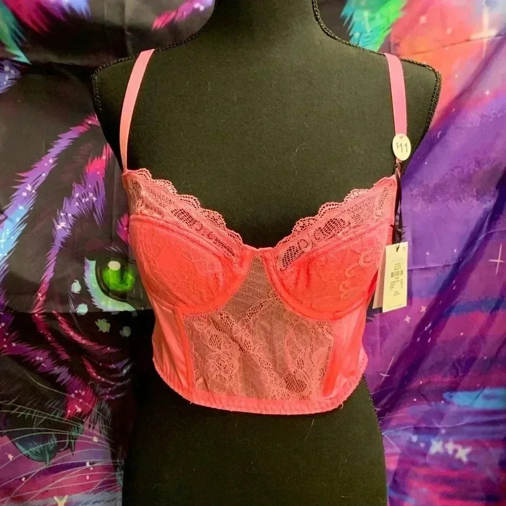 Neon, pink bralette